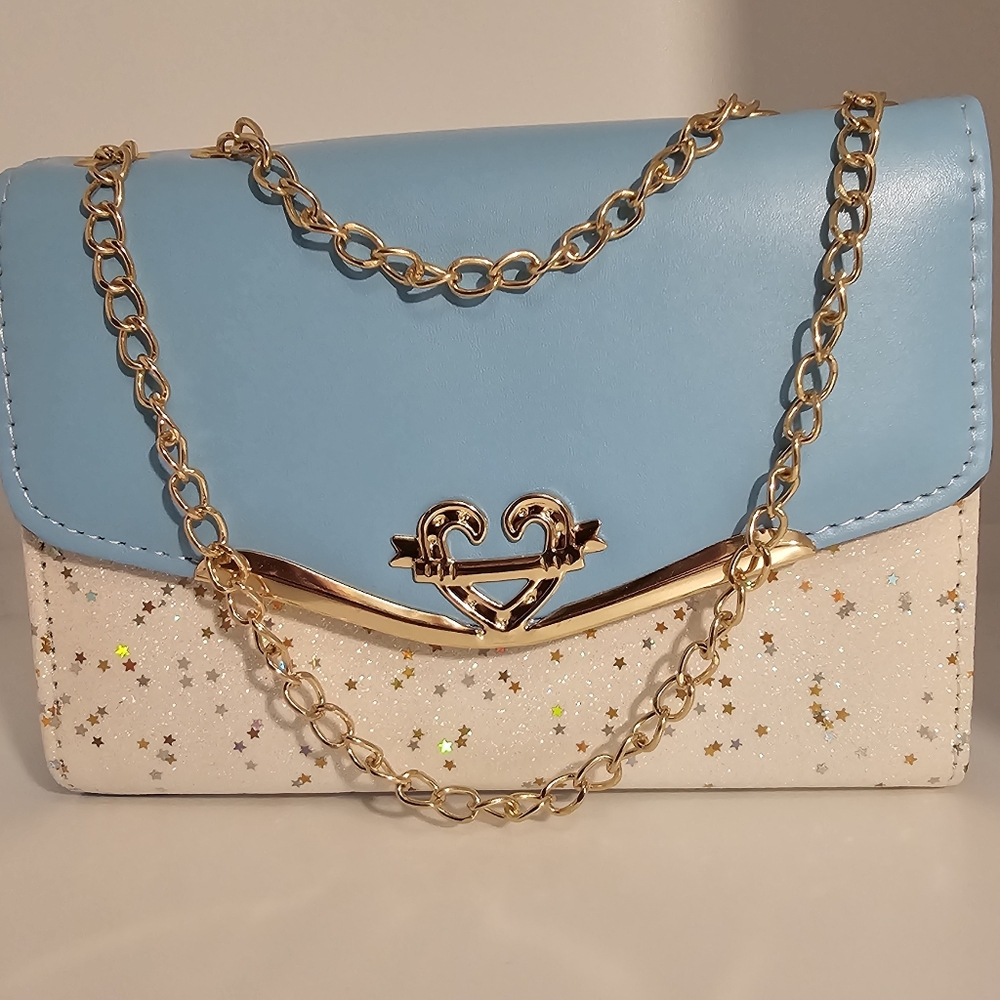Blue and White Chain Strap Women's Adjustable Chain Strap